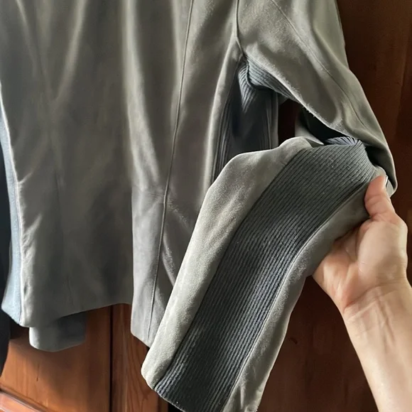 COPY - EUC VINCE SUEDE WATERFALL COLLAR ZIP JACKET. SIZE L - Picture 10 of 14